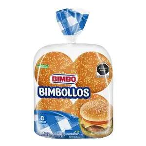 Pan para Hamburguesa Llos Bimbo 8 pza 450 grs