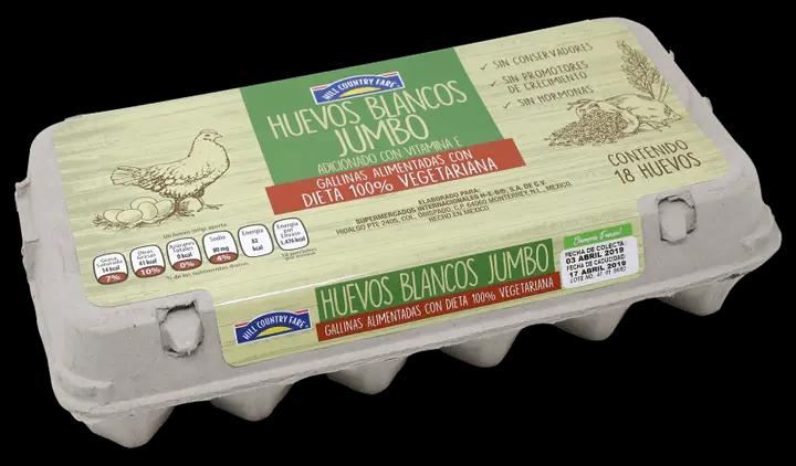 Huevo Blanco HCF Jumbo 18 piezas