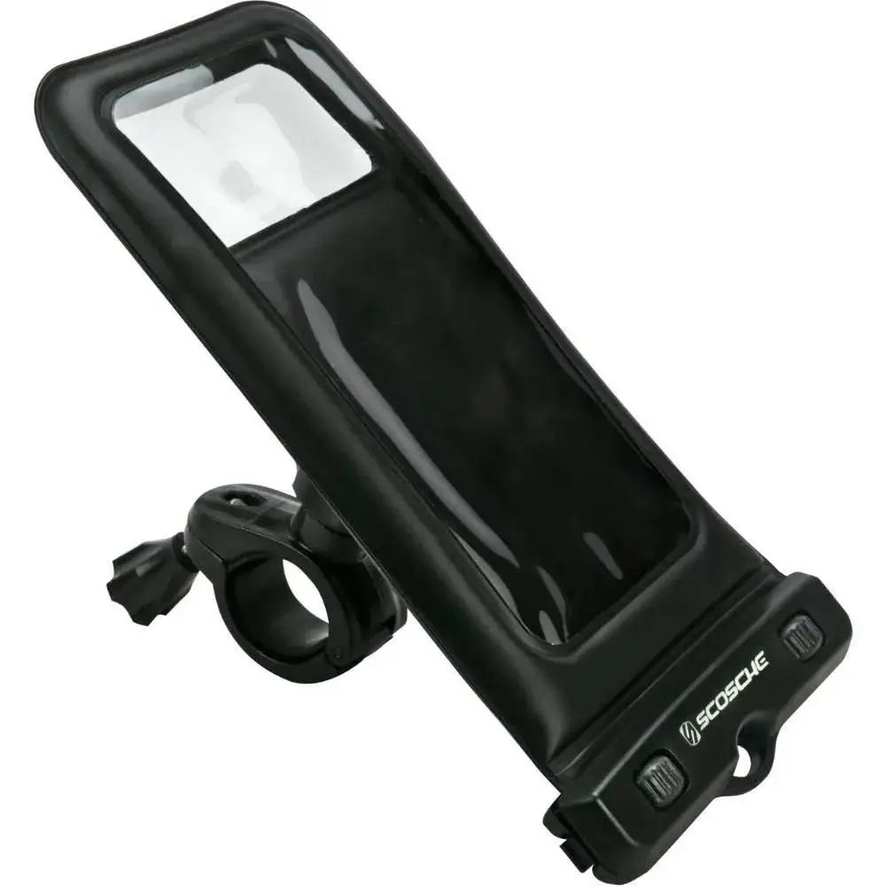 Soporte de celular impermeable para motocicleta negro