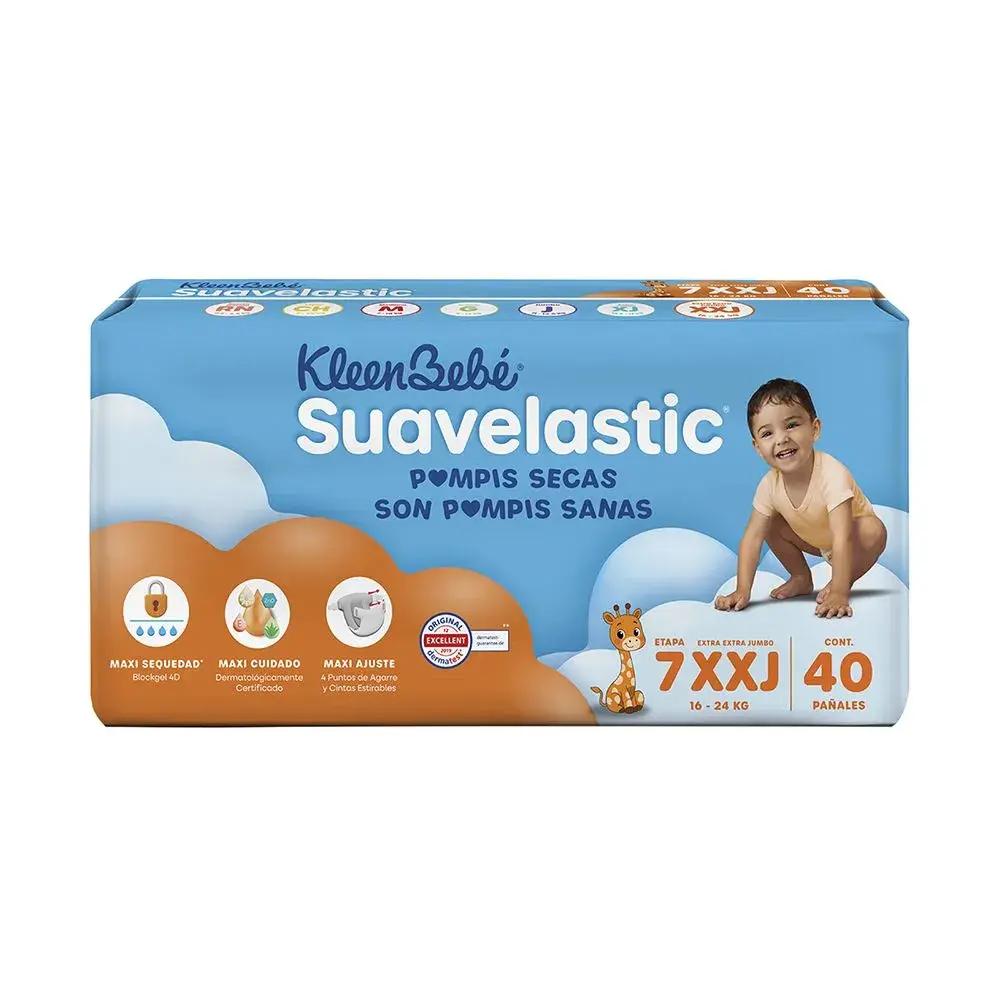 Pañales Kleenbebé Suavelastic Etapa 7 Extra Extra Jumbo 40 pz