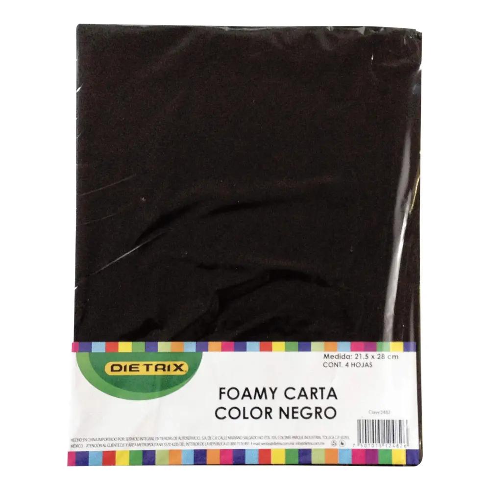 Hojas de Foamy Tamaño Carta Negras 4 pzas