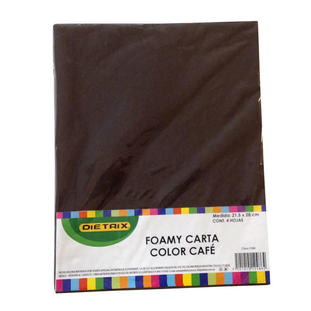 Hojas de Foamy Tamaño Carta Café 4 pzas