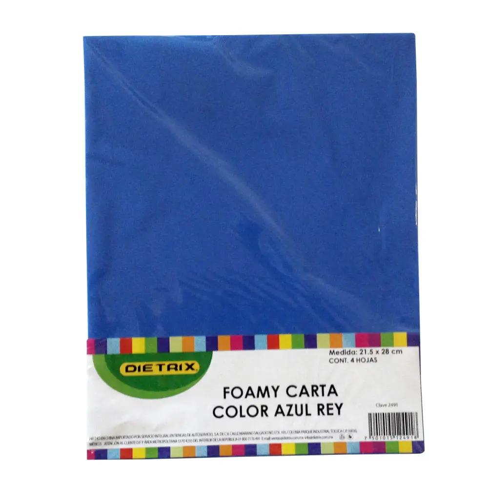 Hojas de Foamy Tamaño Carta Azul Rey 4 pzas