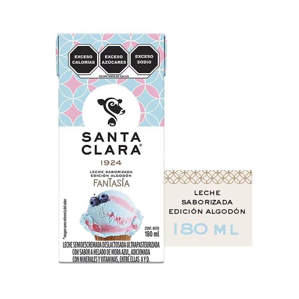 Leche Uht Semidescremada Helado Mora Azul Tetra Brik 180 ml