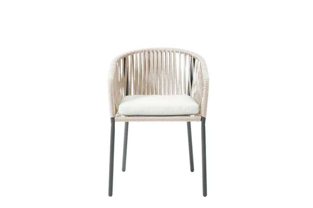 Silla de Exterior con Cojín Alterego Mikonos Beige