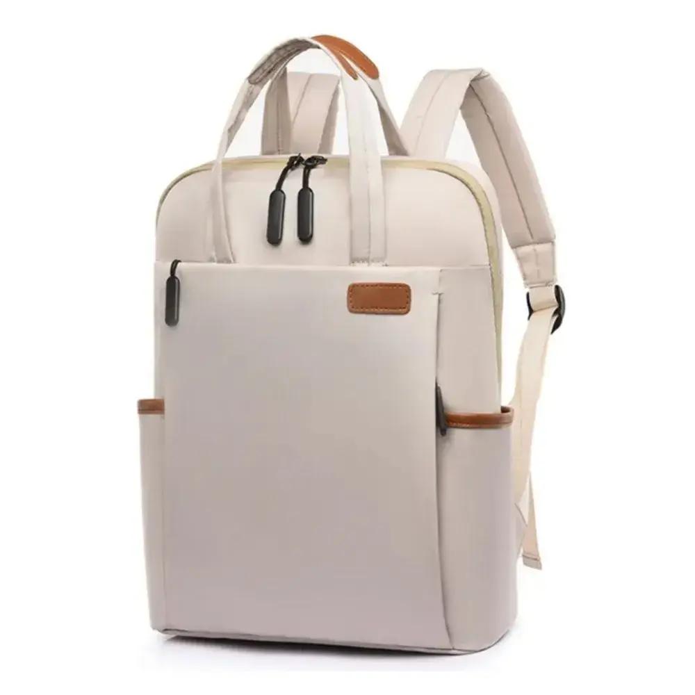 Mochila Para Laptop De Tela Oxford Color Gris